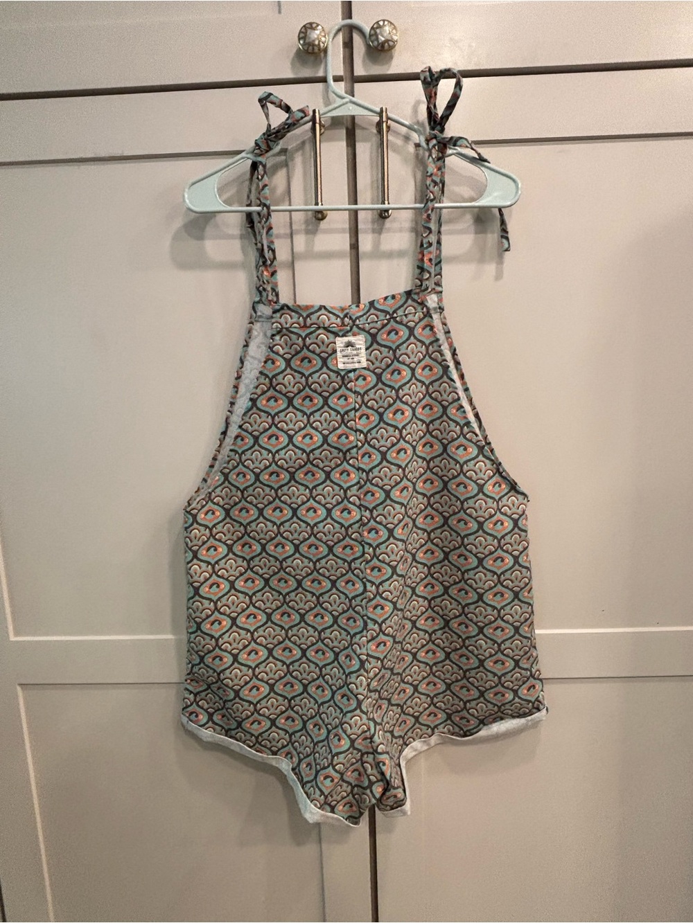 Salty Shreds patterned short romper